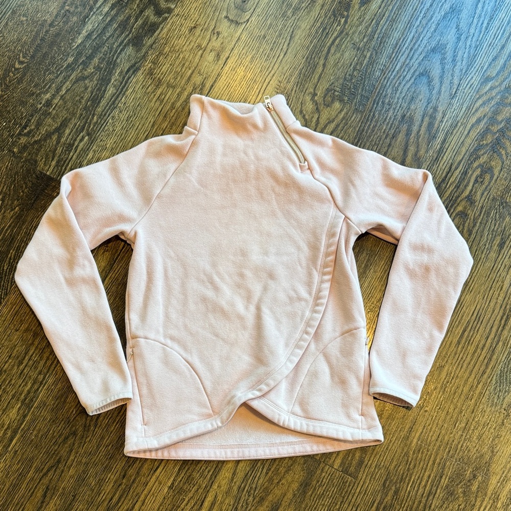 Athleta Light Pink Girls Cowl Neck Sweatsgirt